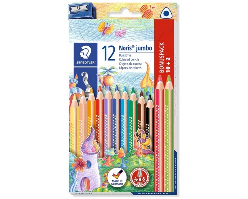 Staedtler 128 Negro, Azul, Burdeos, Marrón, Verde, Azul claro, Verde claro, Naranja, Melocotón, Rojo, Violeta, Amarillo 12 pieza(s) (Espera 4 dias)